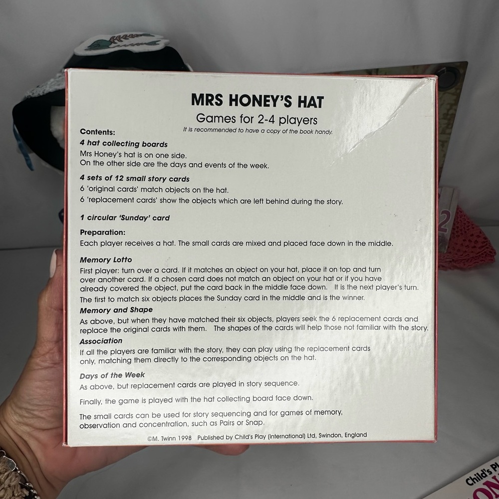 Vintage New without Bag Mrs Honey's Hat Polka Dot Doll with Book and Game Set - Picture 4 of 11
